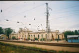 Железнодорожный вокзал на станции Слюдянка. Вид с перронов.